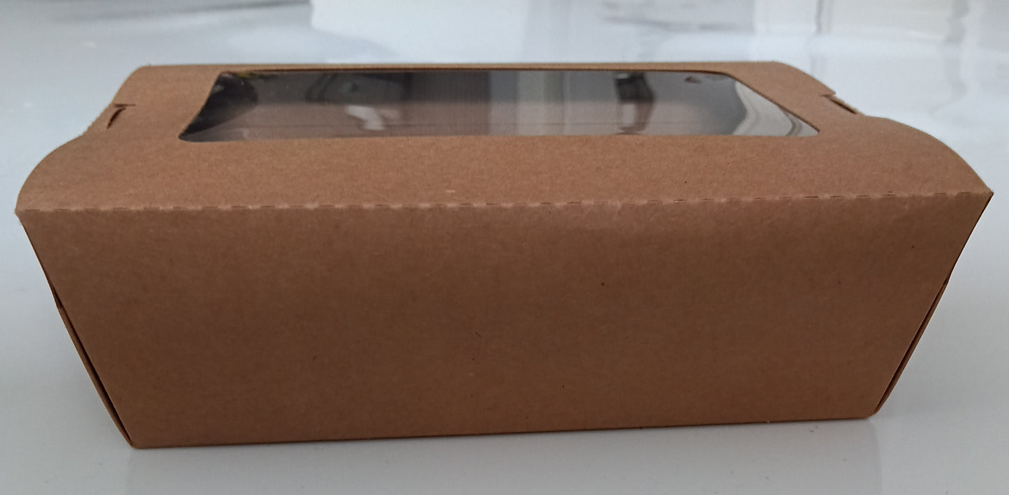 Lunchbox, Sushibox mit fenster , aus Kraftpapier, 1600ml 100Stk, 30,00€ inkl MwSt. zzgl Versand
