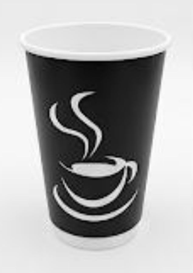 Doppelwand-Pappbecher schwarz 350ml, Karton 500 Stk. 42,50€ inkl MwSt. zzgl Versand