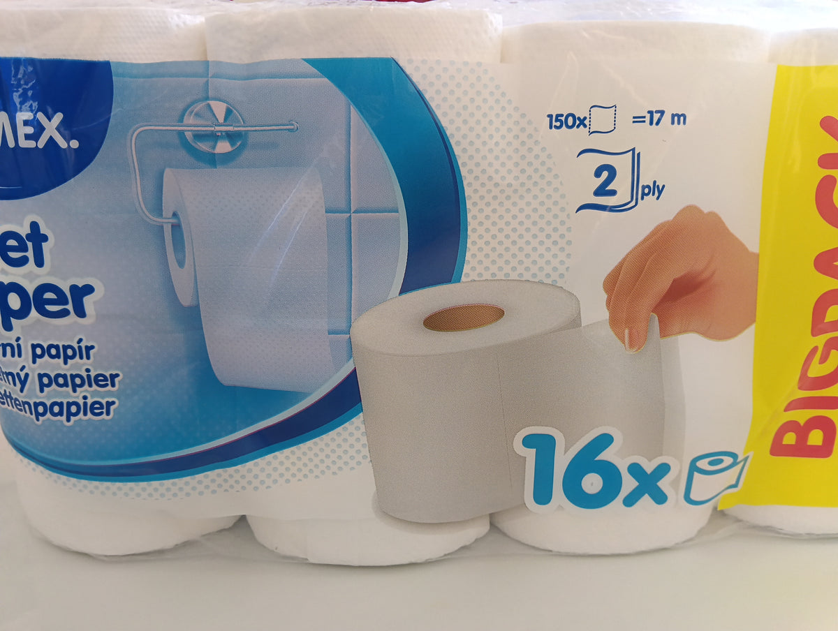 Toilettenpapier Weiß 2 lagig,-  16 Rollen - 4,12 zzgl. MwSt.