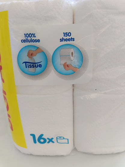 Toilettenpapier Weiß 2 lagig,-  16 Rollen - 4,12 zzgl. MwSt.