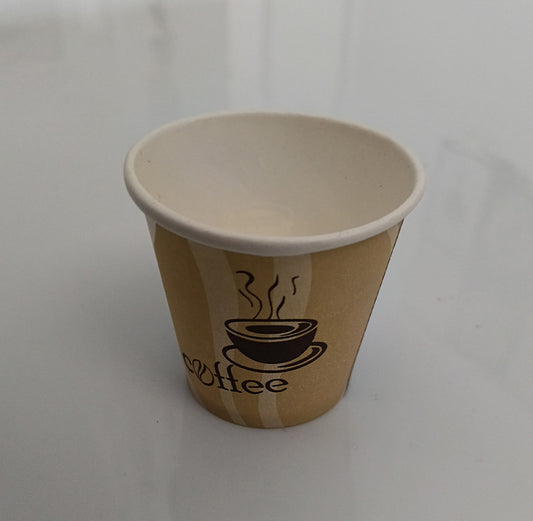 Espresso To-Go Becher 60 ml braun (mit Motiv) – 1000 Stück